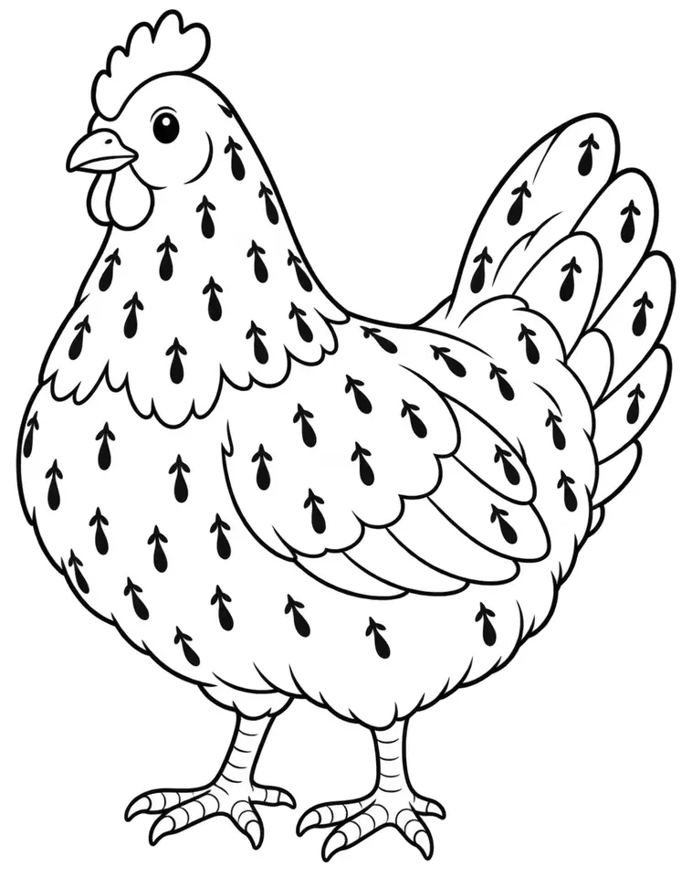 Coloriage de Bourbonnaise : dessin au trait noir à colorier