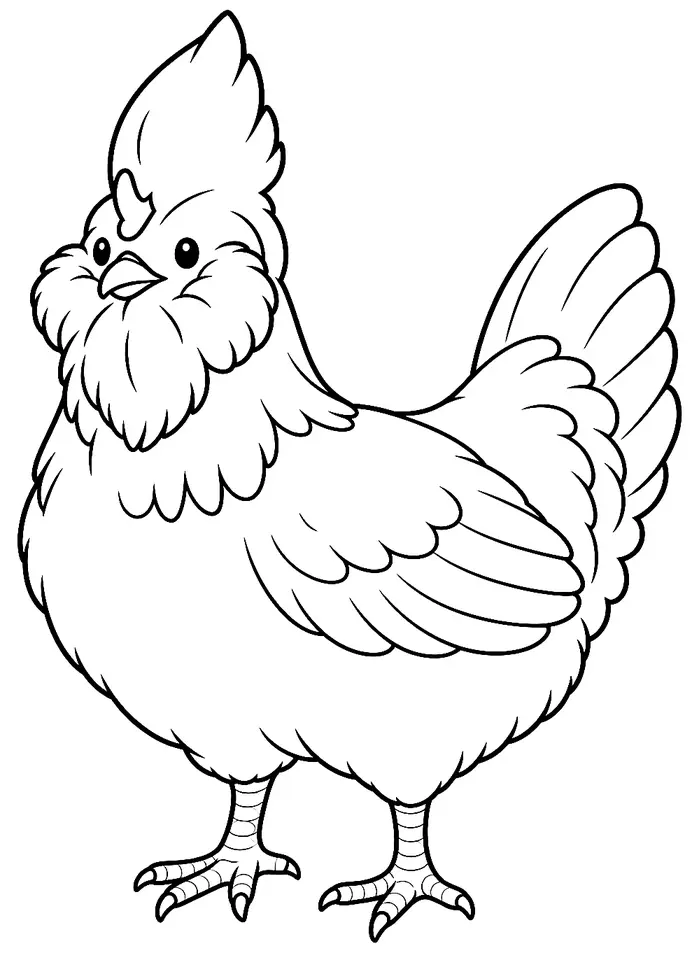 Coloriage de Brabanter : dessin au trait noir à colorier