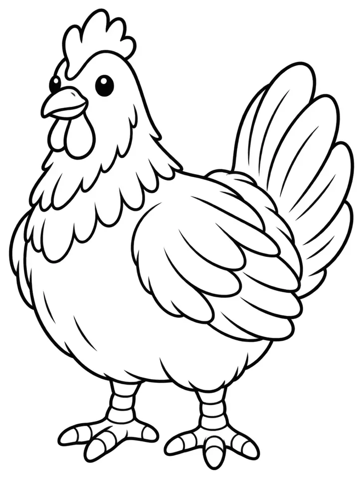 Coloriage de Cemani : dessin au trait noir à colorier