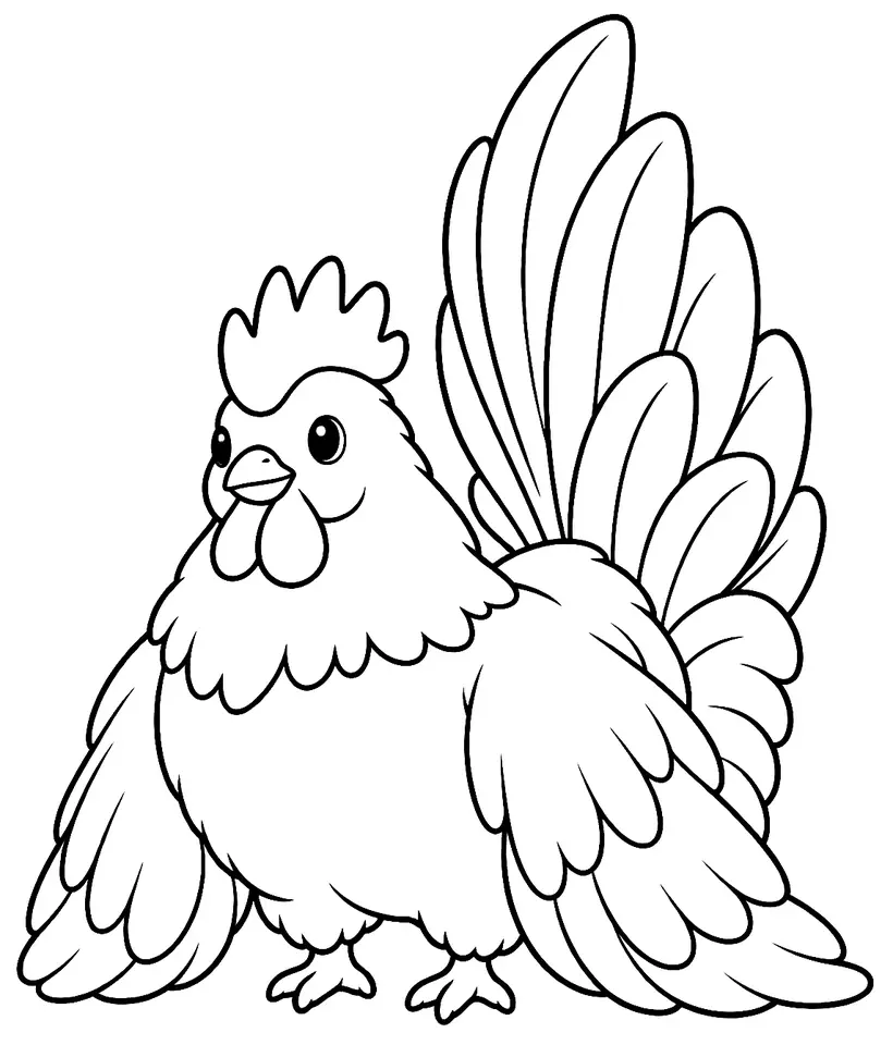 Coloriage de Chabo : dessin au trait noir à colorier