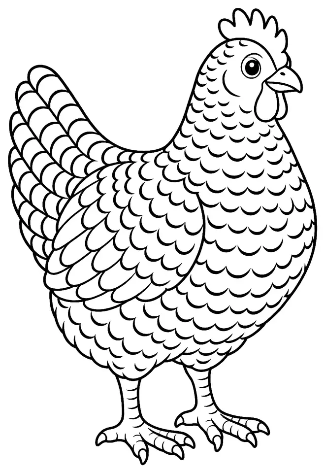 Coloriage de Coucou d’Allemagne : dessin au trait noir à colorier