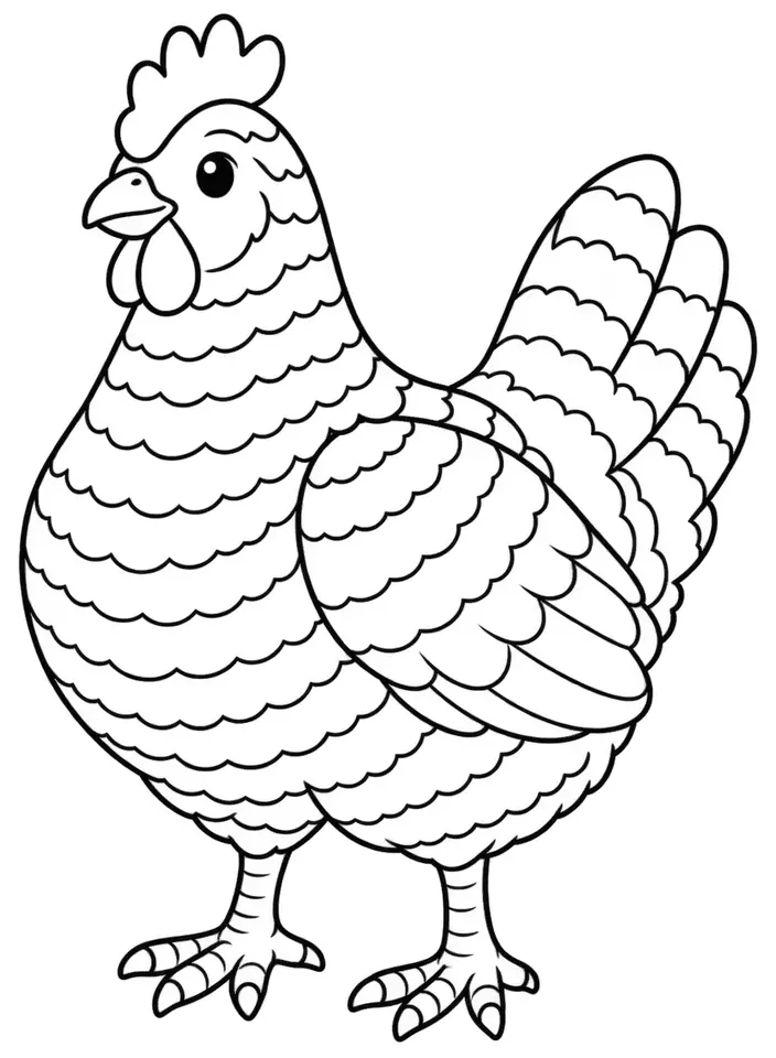 Coloriage de Coucou de Rennes : dessin au trait noir à colorier
