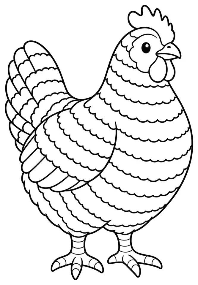Coloriage de Coucou des Flandres : dessin au trait noir à colorier