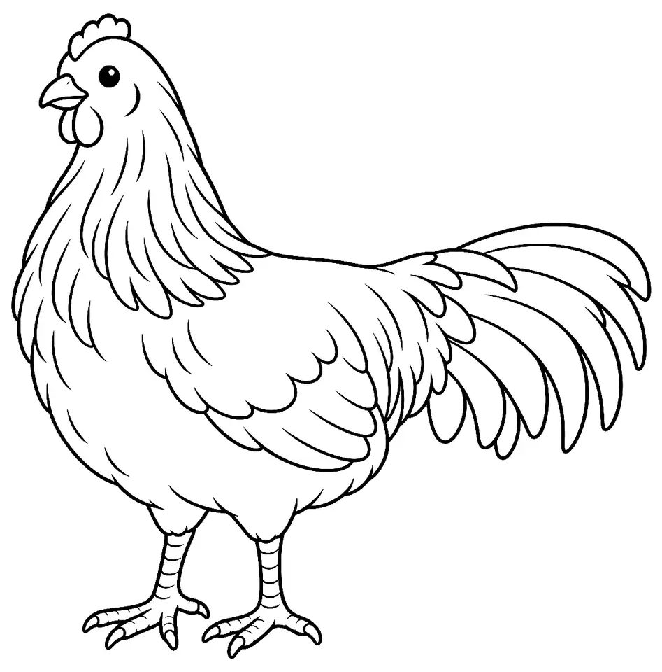 Coloriage de Cubalaya : dessin au trait noir à colorier