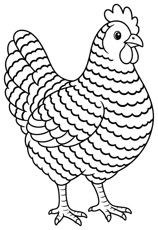 Coloriage de Dominicaine : dessin au trait noir à colorier