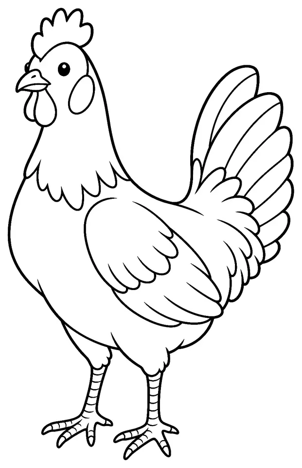 Coloriage de Espagnole à face blanche : dessin au trait noir à colorier
