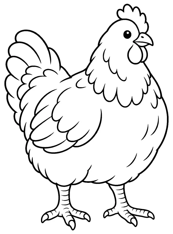 Coloriage de Géante de Jersey : dessin au trait noir à colorier