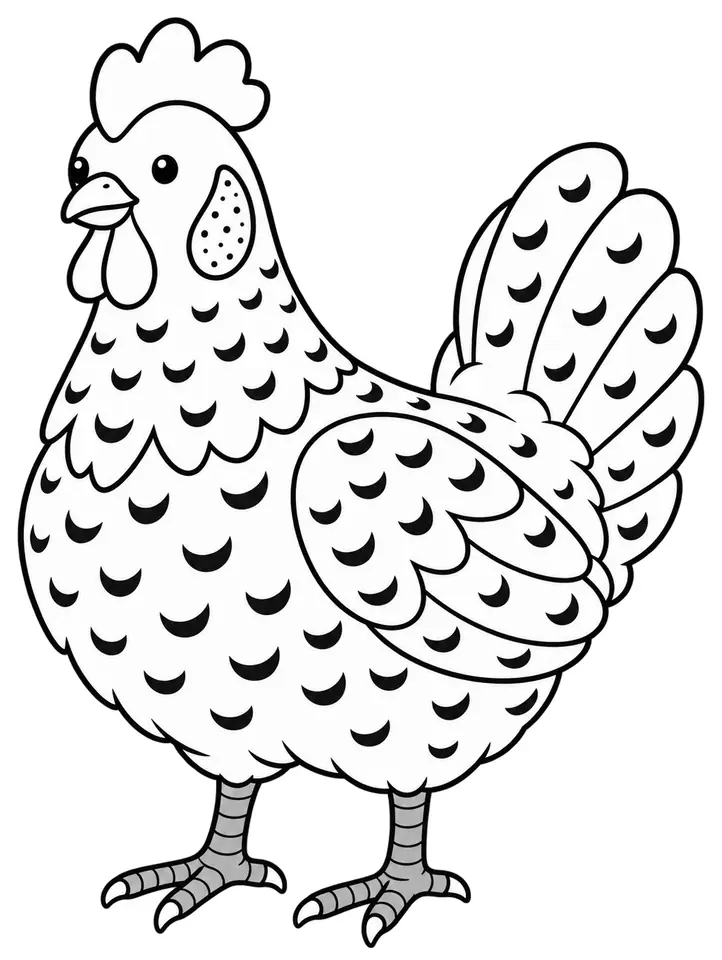 Coloriage de Hergnies : dessin au trait noir à colorier