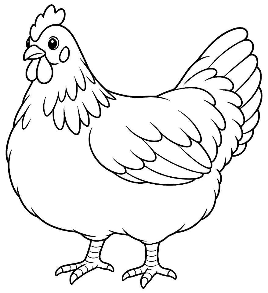 Coloriage de Java américaine : dessin au trait noir à colorier