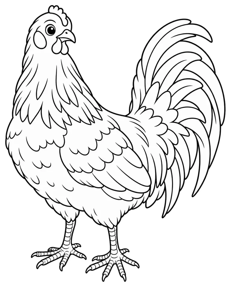 Coloriage de Javanaise : dessin au trait noir à colorier