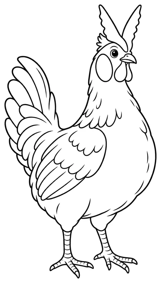 Coloriage de La Flèche : dessin au trait noir à colorier