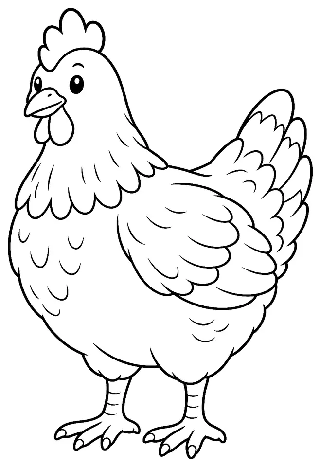 Coloriage de Lohmann Brown : dessin au trait noir à colorier