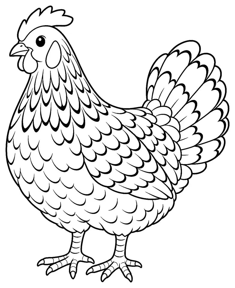 Coloriage de Mouette de Groningue : dessin au trait noir à colorier