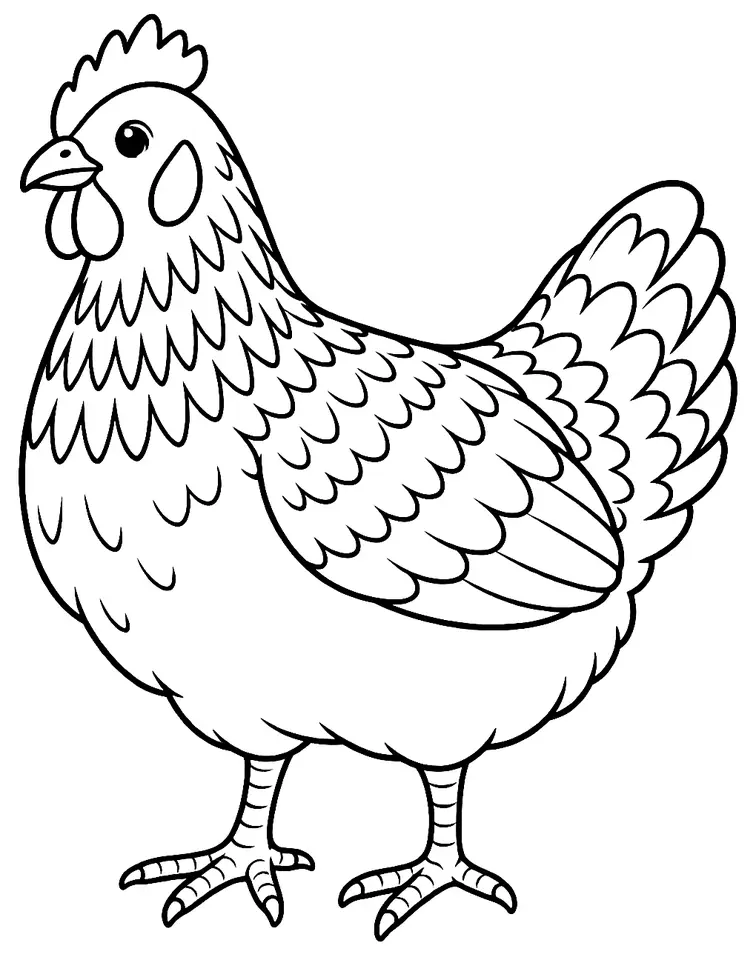 Coloriage de Mouette de la Frise orientale : dessin au trait noir à colorier