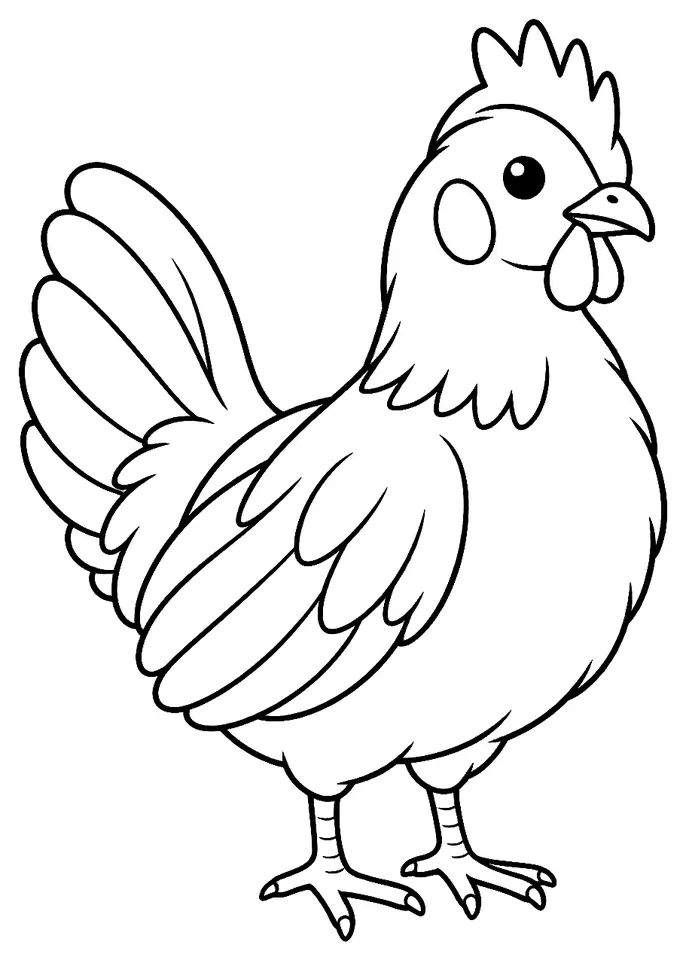 Coloriage de Naine hollandaise : dessin au trait noir à colorier