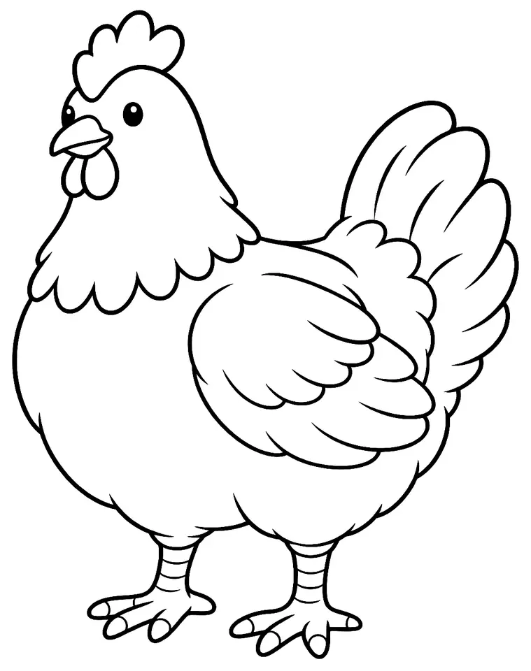 Coloriage de Niederrheiner : dessin au trait noir à colorier
