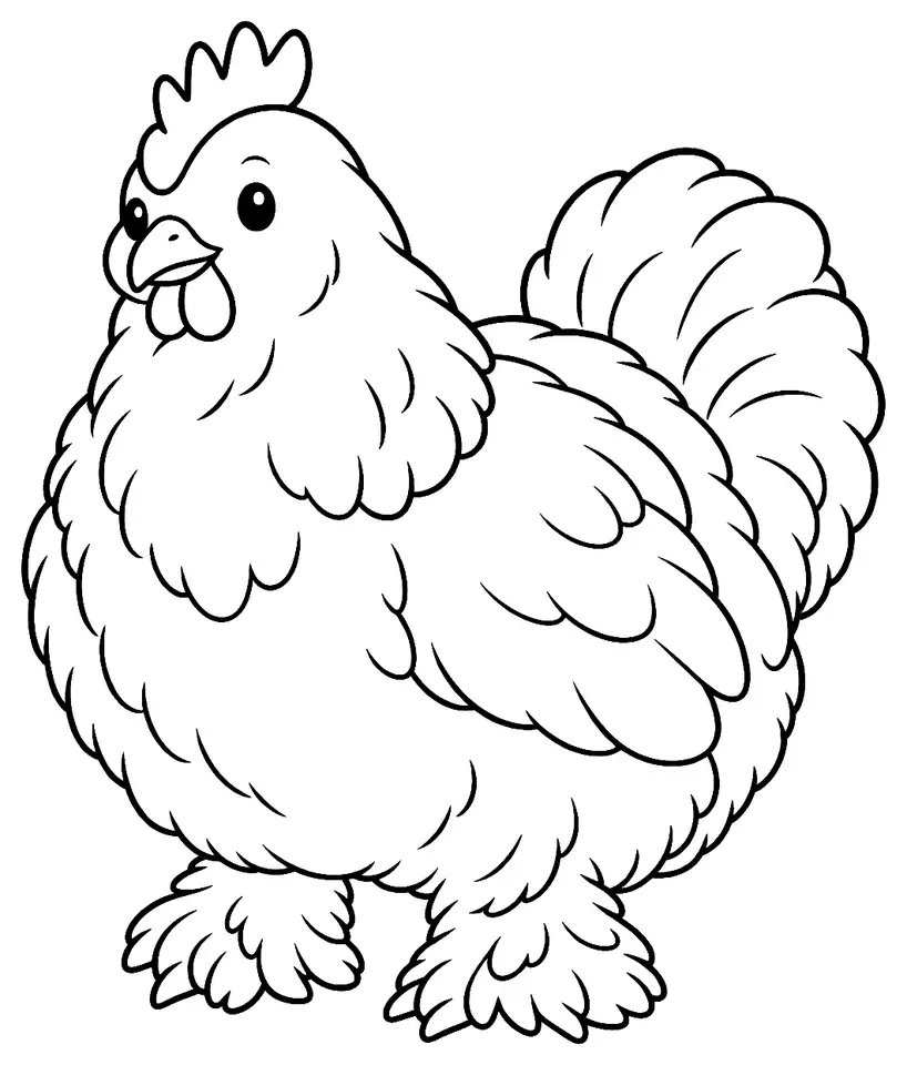 Coloriage de Pékin : dessin au trait noir à colorier