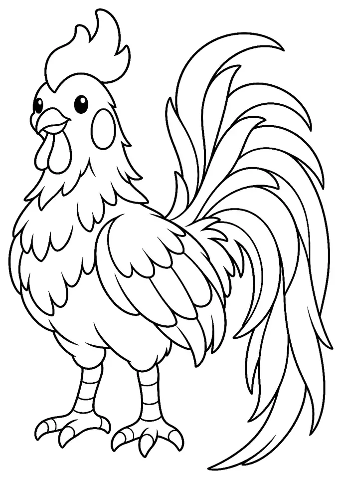 Coloriage de Phoenix : dessin au trait noir à colorier