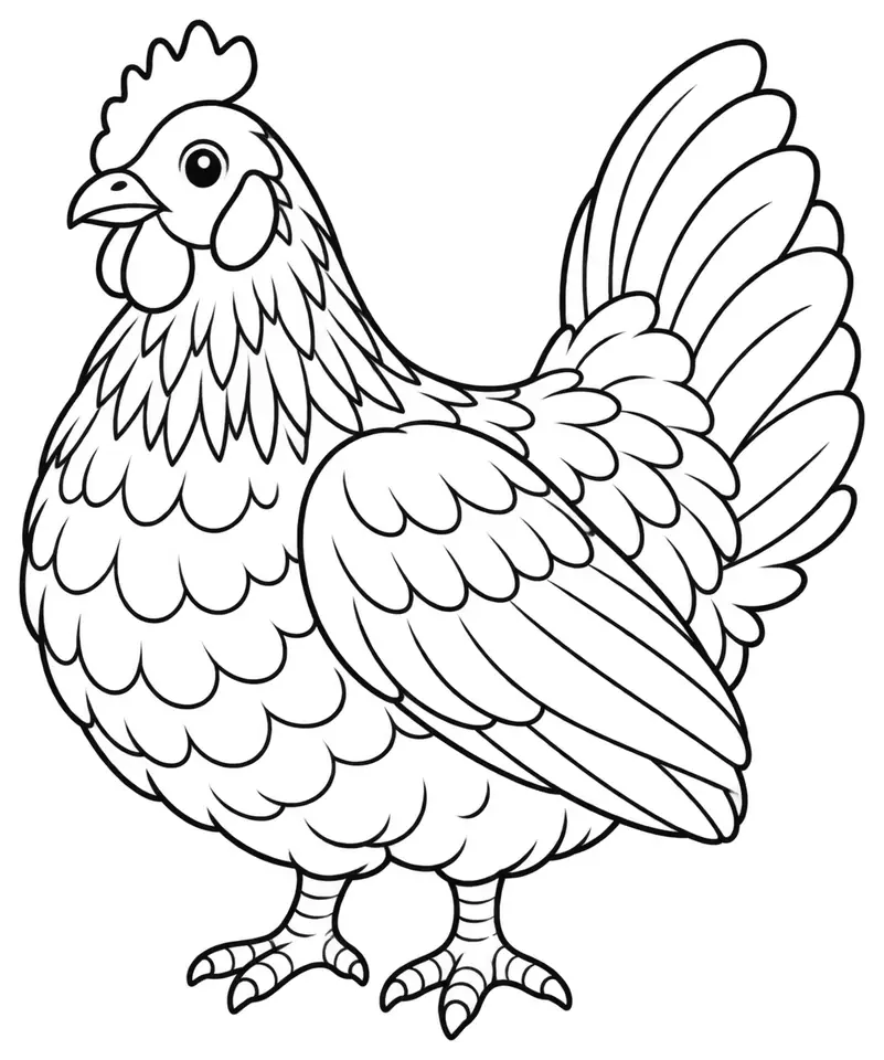 Coloriage de Pictave : dessin au trait noir à colorier