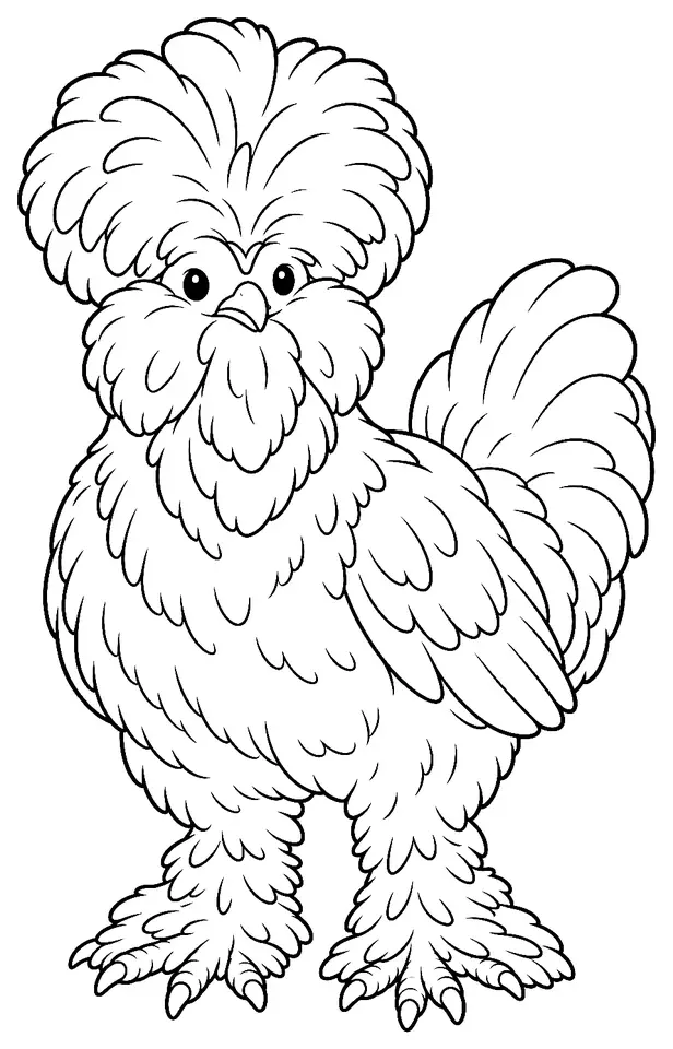 Coloriage de Sultane : dessin au trait noir à colorier