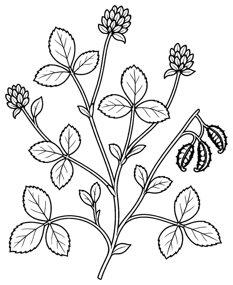 Coloriage de Minette : dessin au trait noir à colorier
