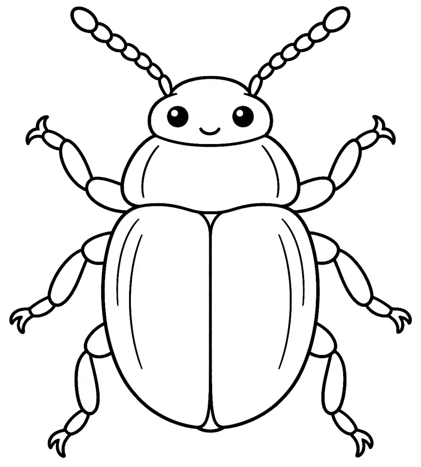 Coloriage de Méligèthe : dessin au trait noir à colorier