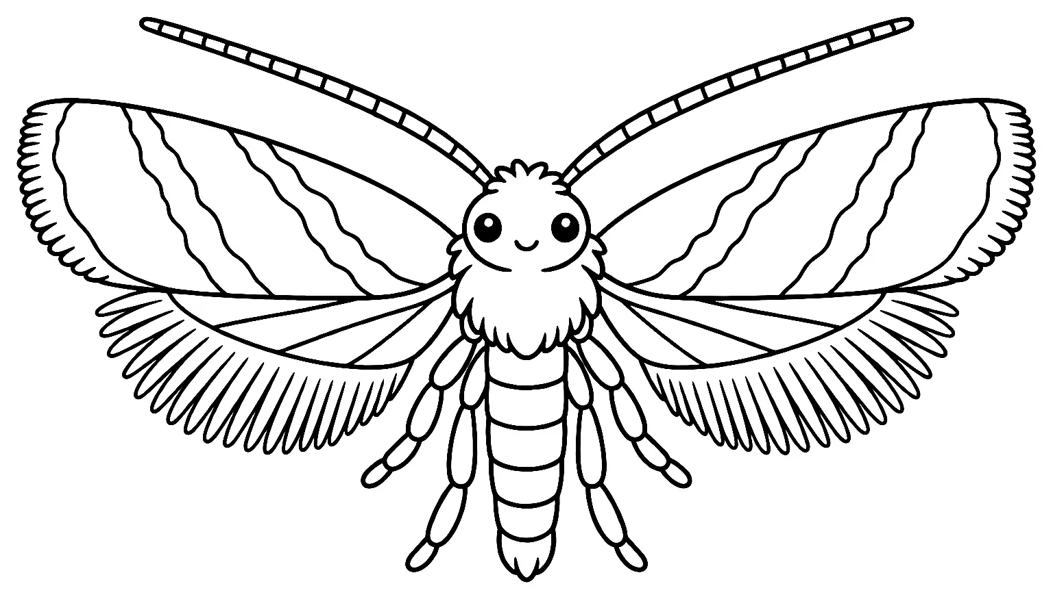 Coloriage de Mineuse du marronnier : dessin au trait noir à colorier
