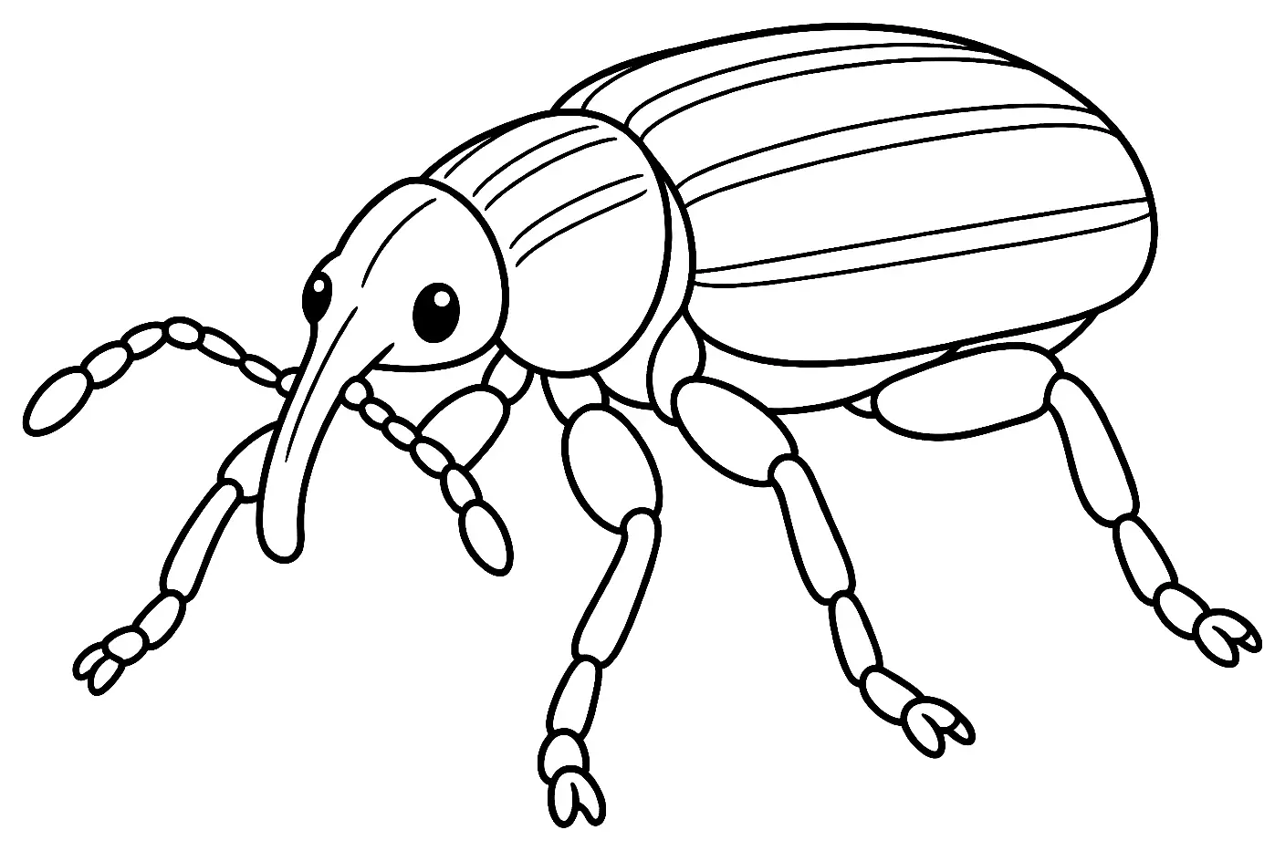 Coloriage de Sitone : dessin au trait noir à colorier