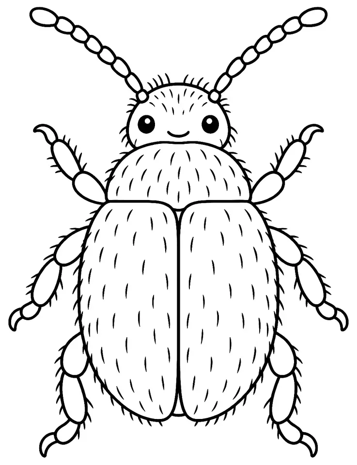 Coloriage de Ver de la framboise : dessin au trait noir à colorier