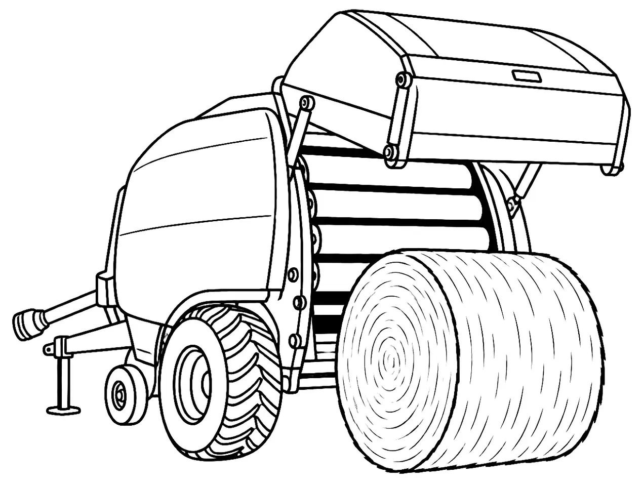 Coloriage de Botteleuse : dessin au trait noir à colorier