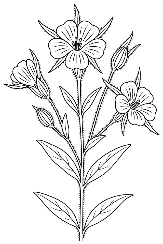 Coloriage de Nielle des blés : dessin au trait noir à colorier