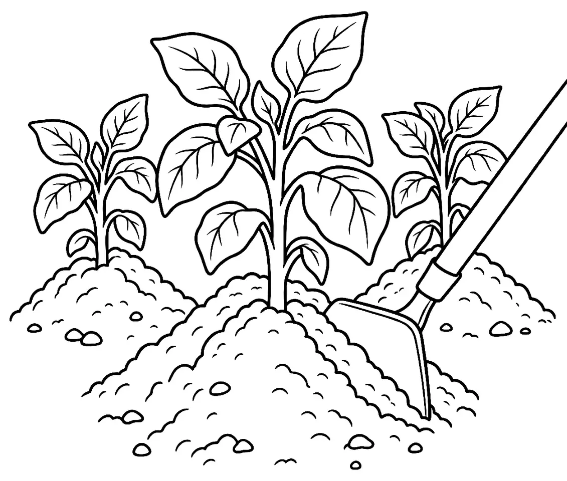 Coloriage de Buttage : dessin au trait noir à colorier