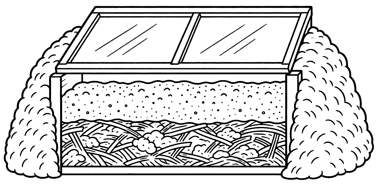 Coloriage de Couche chaude : dessin au trait noir à colorier