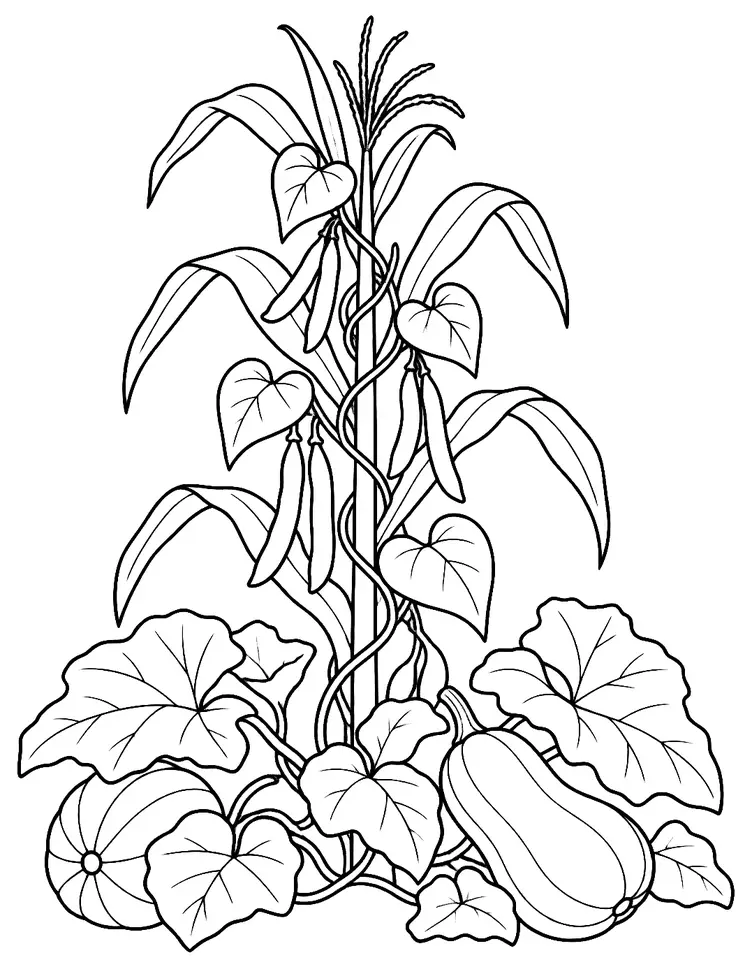 Coloriage de Culture associée : dessin au trait noir à colorier