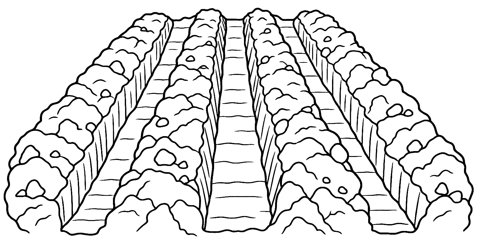 Coloriage de Labour : dessin au trait noir à colorier