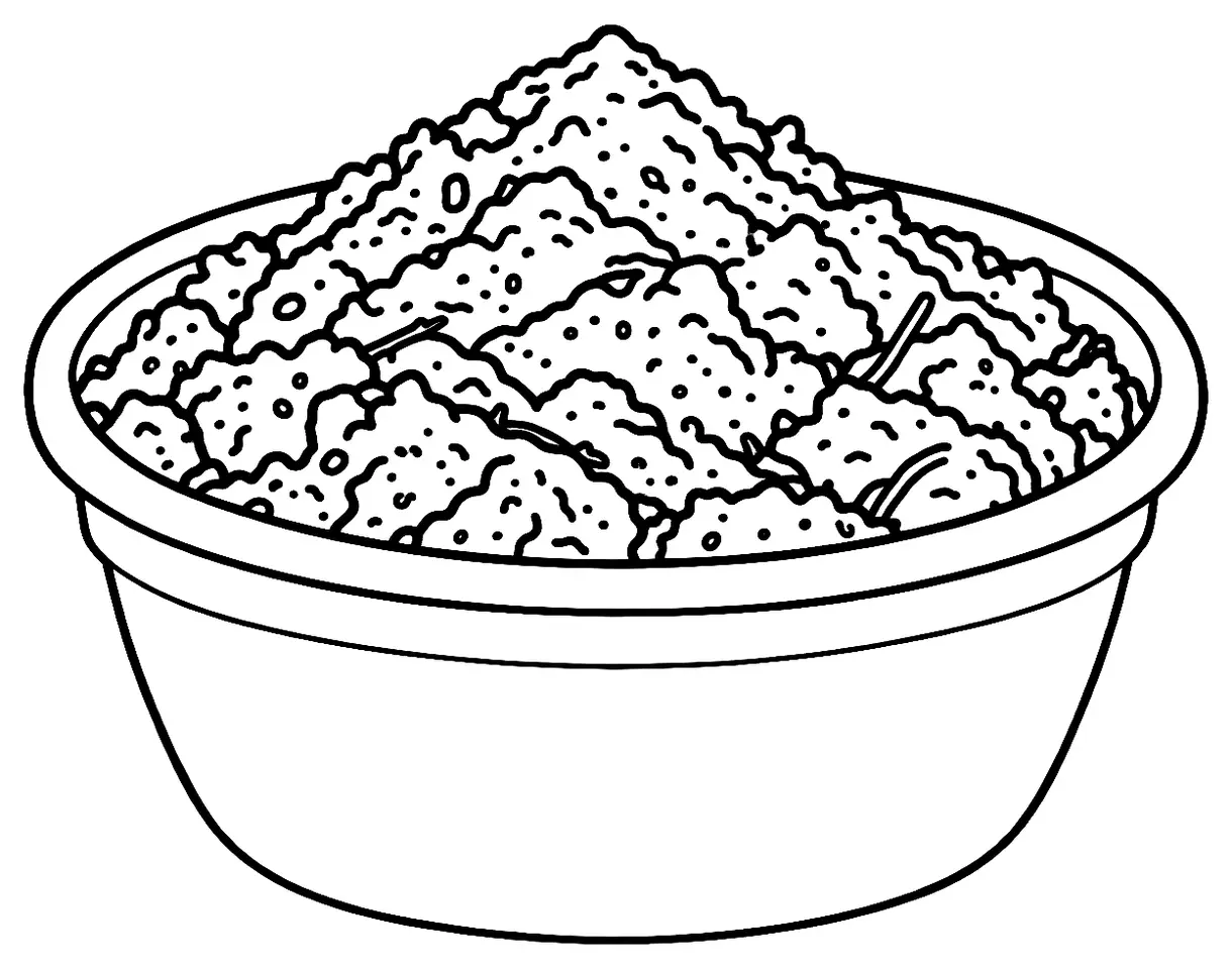 Coloriage de Lombricompostage : dessin au trait noir à colorier