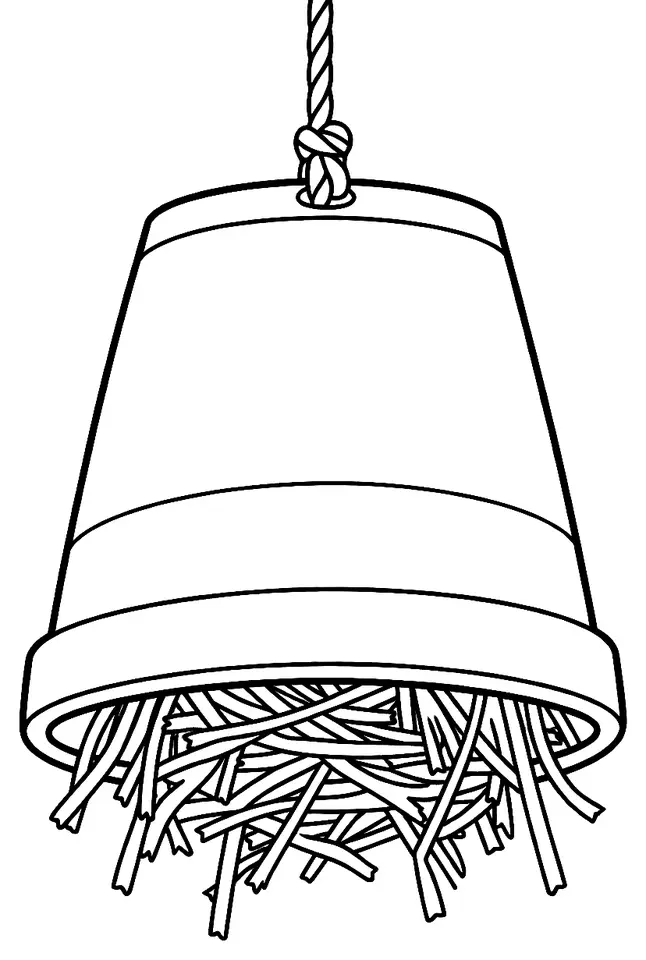 Coloriage de Lutte biologique : dessin au trait noir à colorier