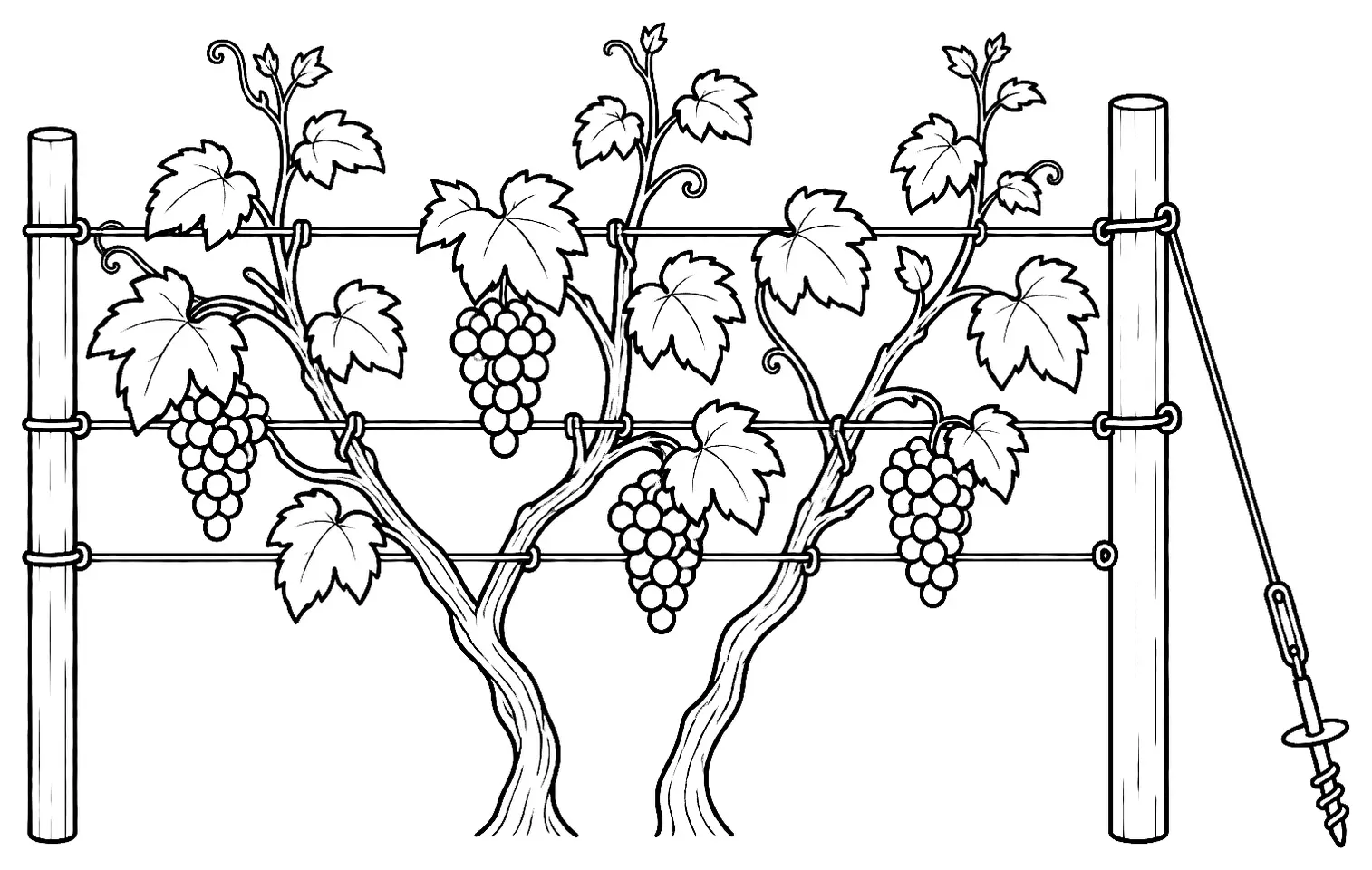 Coloriage de Palissage : dessin au trait noir à colorier