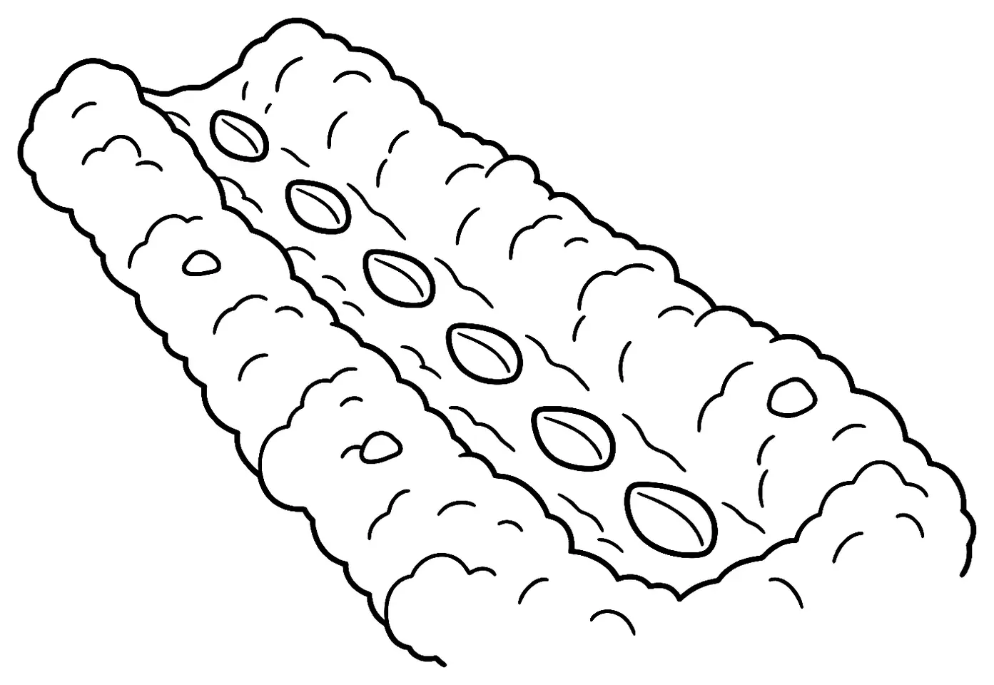 Coloriage de Semis : dessin au trait noir à colorier