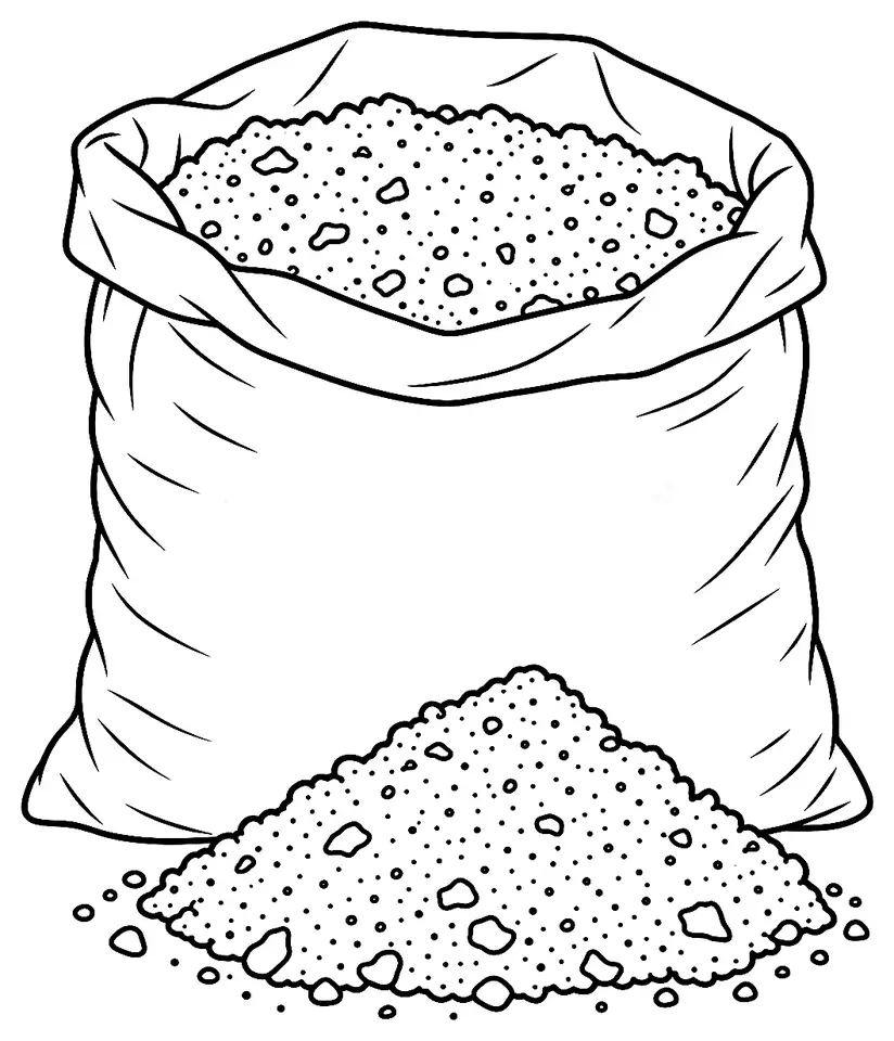 Coloriage de Terreau : dessin au trait noir à colorier