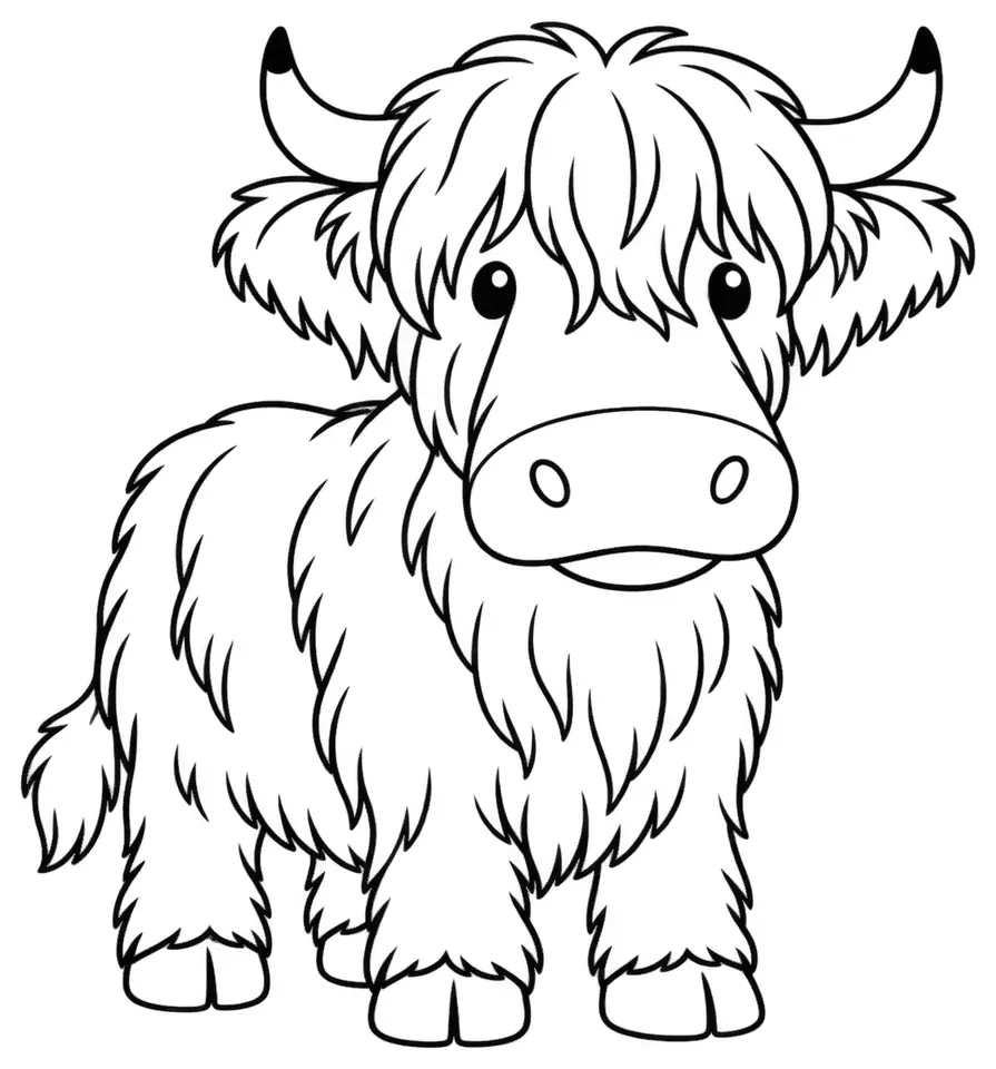 Coloriage de Albère : dessin au trait noir à colorier