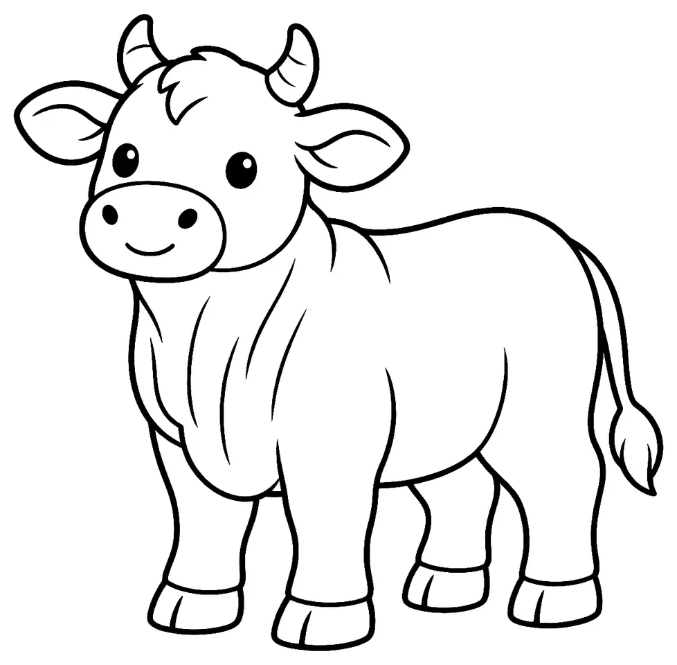 Coloriage de Bachaur : dessin au trait noir à colorier