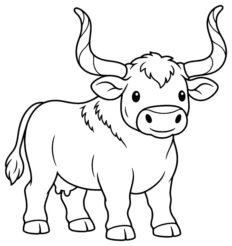 Coloriage de Barrosã : dessin au trait noir à colorier