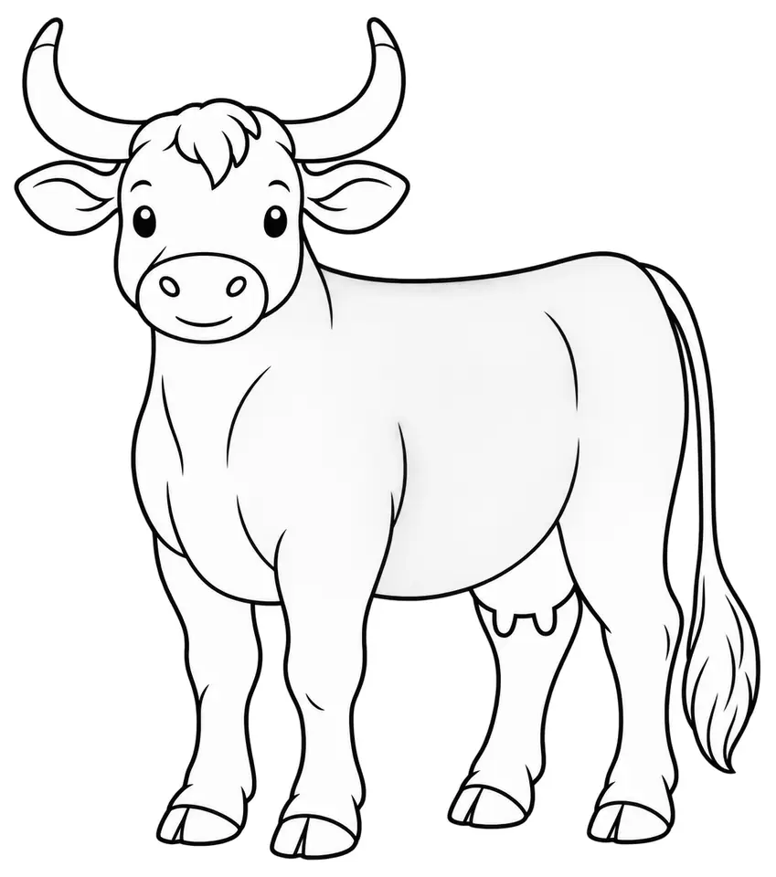 Coloriage de Béarnaise : dessin au trait noir à colorier