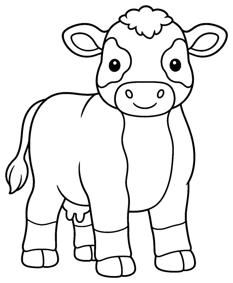 Coloriage de Blaarkop : dessin au trait noir à colorier