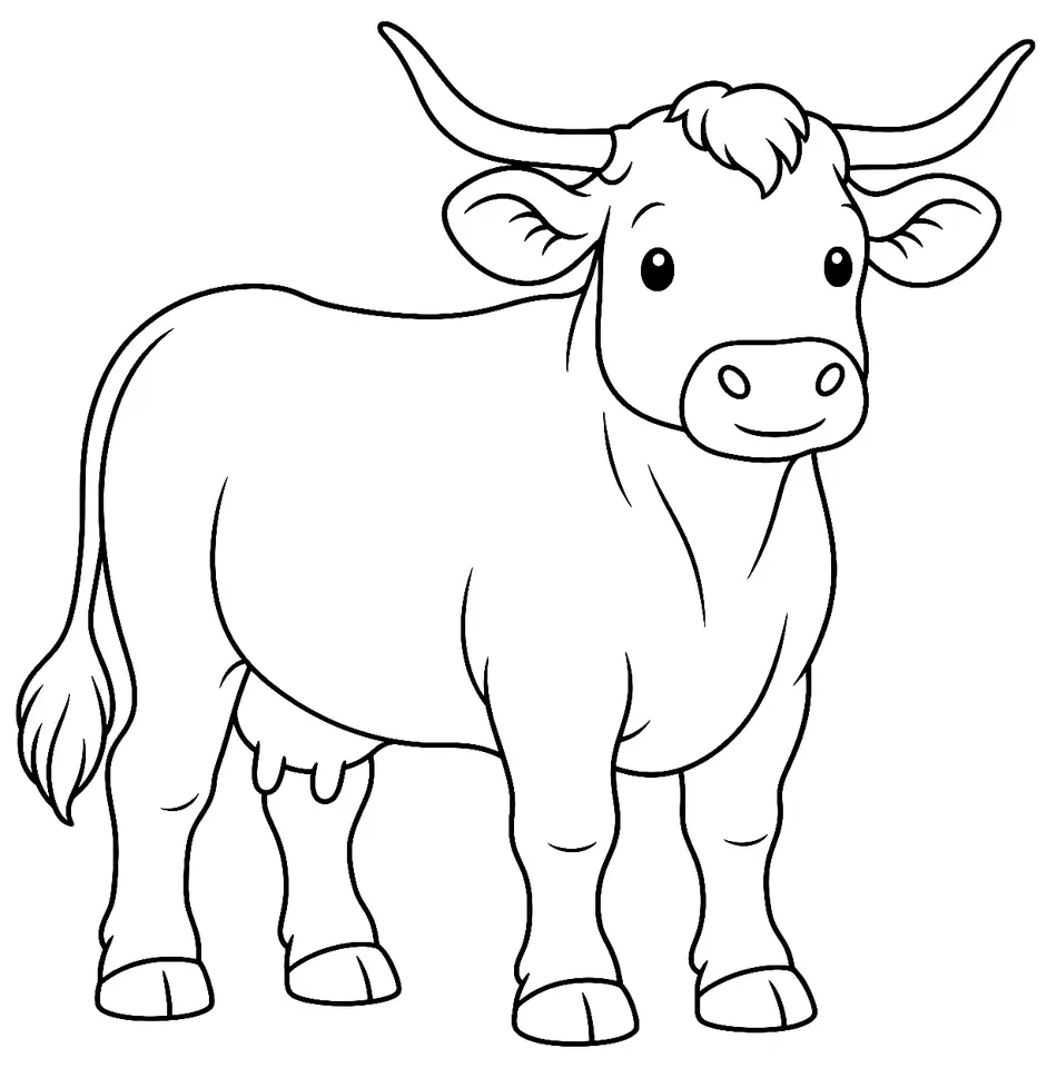 Coloriage de Blanca Cacereña : dessin au trait noir à colorier