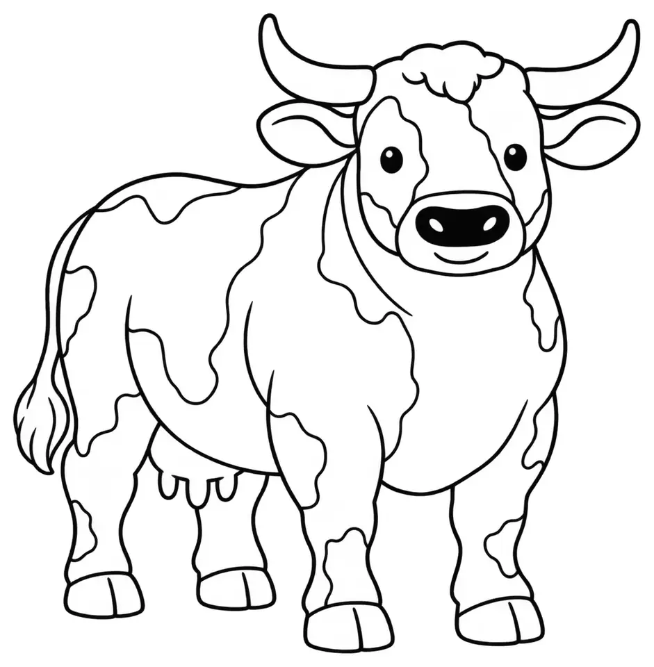 Coloriage de Bleue de Bazougers : dessin au trait noir à colorier