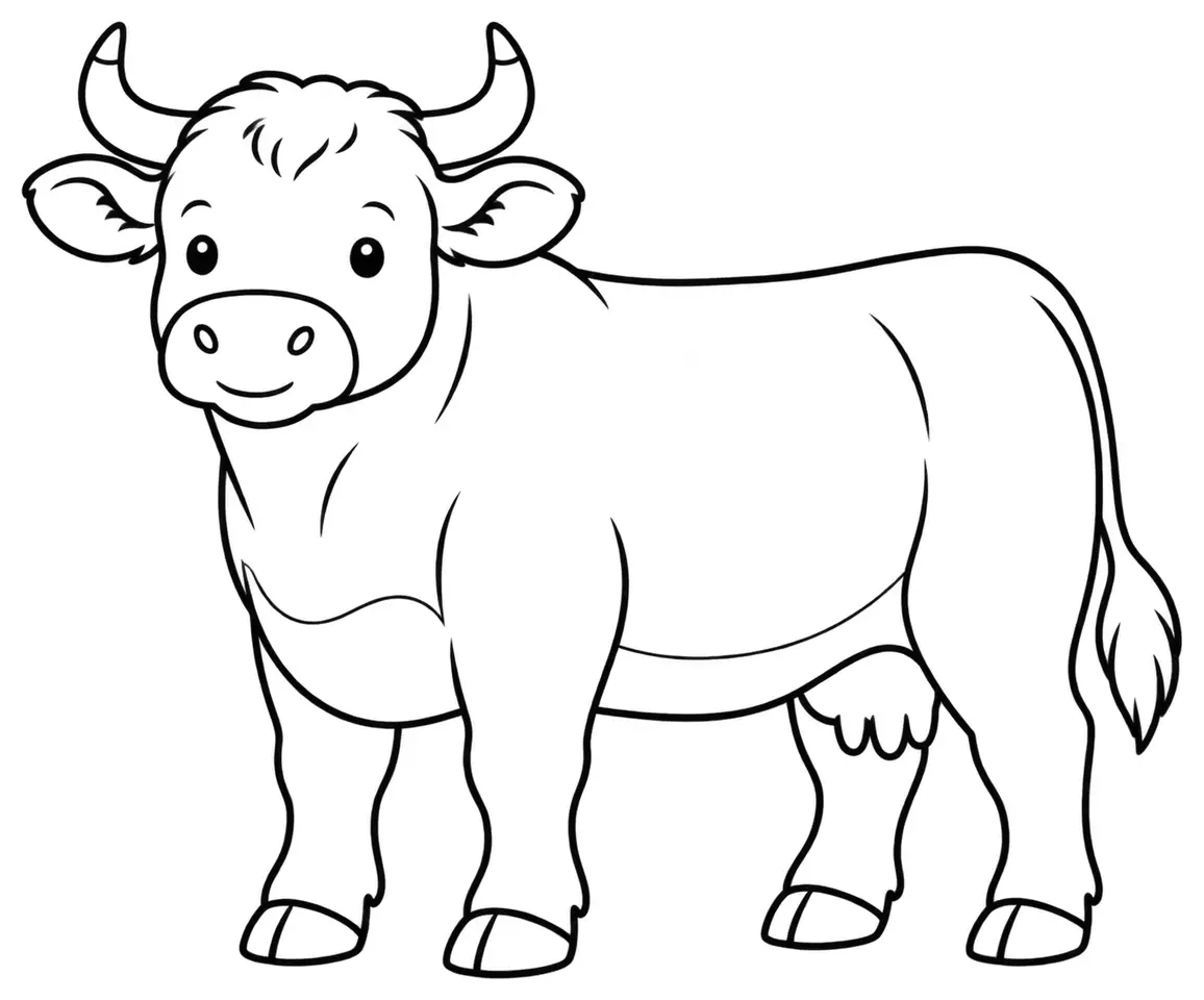 Coloriage de Blonde des Pyrénées : dessin au trait noir à colorier