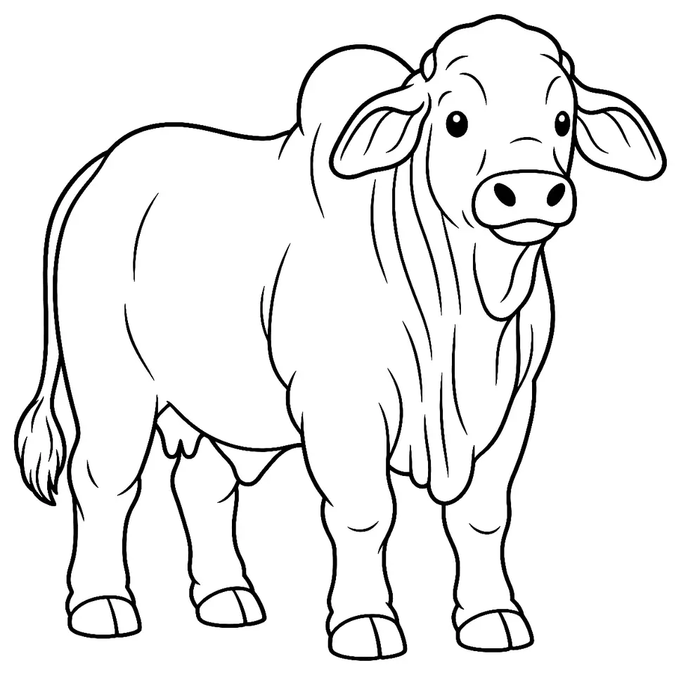 Coloriage de Boran : dessin au trait noir à colorier
