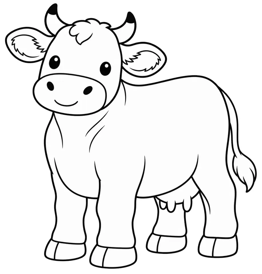 Coloriage de Brune : dessin au trait noir à colorier